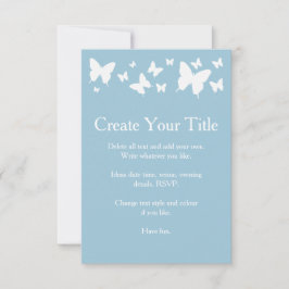 Einladung zur Hochzeit von Blauen und Weißen Schme