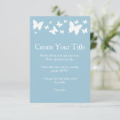Einladung zur Hochzeit von Blauen und Weißen Schme (Stehend Vorderseite)