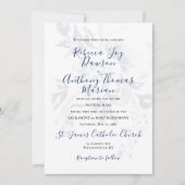 Einladung zur Hochzeit von Blauer Flora (Vorderseite)