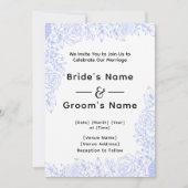 Einladung zur Hochzeit von Blauer Flora (Vorderseite)