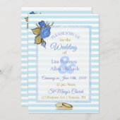 Einladung zur Hochzeit von Blauer Flora (Vorne/Hinten)