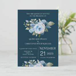 Einladung zur Hochzeit von Blauer Flora