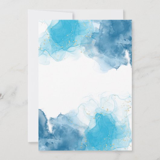 Einladung zur Hochzeit von Blauer Flora (Rückseite)