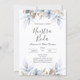 Einladung zur Hochzeit von Blauer Flora