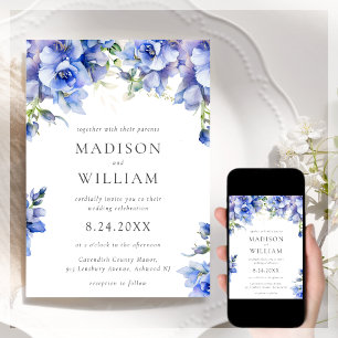 Einladung zur Hochzeit von Blauer Flora