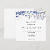 Einladung zur Hochzeit von Blauer Flora (Vorne/Hinten)