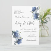 Einladung zur Hochzeit von Blue (Stehend Vorderseite)