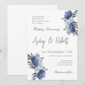 Einladung zur Hochzeit von Blue (Vorne/Hinten)