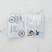 Einladung zur Hochzeit von Blue Bahamas Passport (Innenseite)