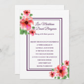 Einladung zur Hochzeit von Blume (Vorne/Hinten)