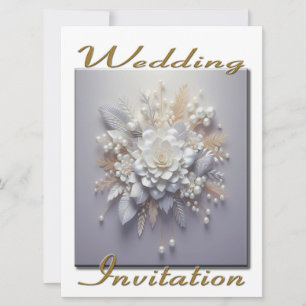 Einladung zur Hochzeit von Blume in Blues