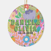 Einladung zur Hochzeit von Blume Keramik Ornament (Links)