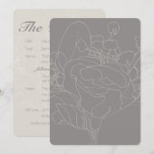 Einladung zur Hochzeit von Blumen (natürlich) (Vorne/Hinten)