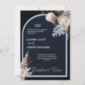 Einladung zur Hochzeit von Blumenschwarz (Vorderseite)