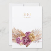 Einladung zur Hochzeit von Bohemischen Fall Burgun (Rückseite)