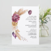 Einladung zur Hochzeit von Bohemischen Fall Burgun (Stehend Vorderseite)