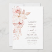 Einladung zur Hochzeit von Bohemischen Rosen und R (Vorderseite)