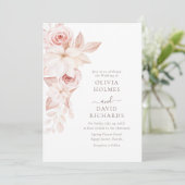 Einladung zur Hochzeit von Bohemischen Rosen und R (Stehend Vorderseite)