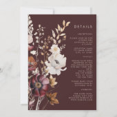 Einladung zur Hochzeit von Boho Fall Wildblume (Rückseite)