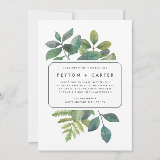 Einladung zur Hochzeit von Botanica (Vorderseite)