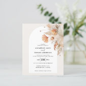 Einladung zur Hochzeit von botanischem Pampasgras (Stehend Vorderseite)