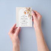 Einladung zur Hochzeit von botanischem Pampasgras Flyer (Gruppe)