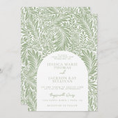 Einladung zur Hochzeit von Botanischen und Blumen (Vorne/Hinten)