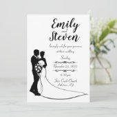 Einladung zur Hochzeit von Braut und Gräuel (Stehend Vorderseite)