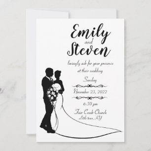 Einladung zur Hochzeit von Braut und Gräuel