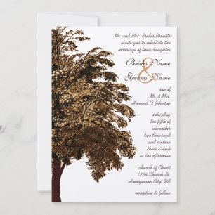 Einladung zur Hochzeit von Brown Oak Tree