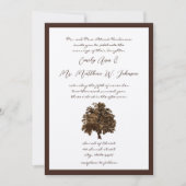 Einladung zur Hochzeit von Brown Oak Tree (Vorderseite)