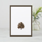 Einladung zur Hochzeit von Brown Oak Tree (Stehend Vorderseite)