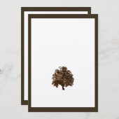 Einladung zur Hochzeit von Brown Oak Tree (Vorne/Hinten)