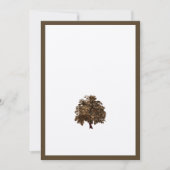 Einladung zur Hochzeit von Brown Oak Tree (Vorderseite)