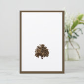Einladung zur Hochzeit von Brown Oak Tree (Stehend Vorderseite)