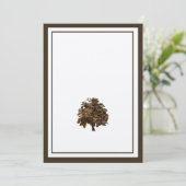 Einladung zur Hochzeit von Brown Oak Tree (Stehend Vorderseite)