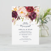 Einladung zur Hochzeit von Burgund Navy (Stehend Vorderseite)