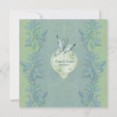 Einladung zur Hochzeit von Butterfly Flight Floral (Rückseite)