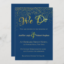 Einladung zur Hochzeit von Calligraphy Gold Foil