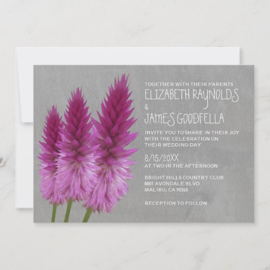 Einladung zur Hochzeit von Celosia (Vorderseite)
