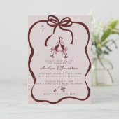 Einladung zur Hochzeit von Champagner (Stehend Vorderseite)