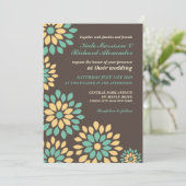 Einladung zur Hochzeit von Classic Brown Floral Sp (Stehend Vorderseite)