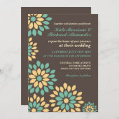 Einladung zur Hochzeit von Classic Brown Floral Sp (Vorne/Hinten)