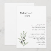 Einladung zur Hochzeit von Classy Olive Branch (Vorne/Hinten)