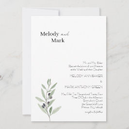 Einladung zur Hochzeit von Classy Olive Branch