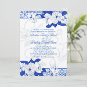 Einladung zur Hochzeit von Cobalt Blue und White F (Stehend Vorderseite)