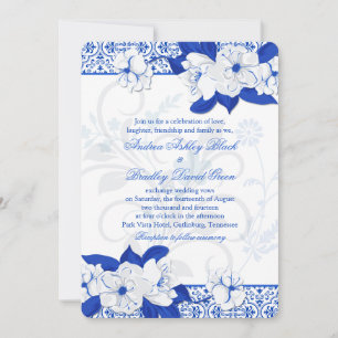 Einladung zur Hochzeit von Cobalt Blue und White F