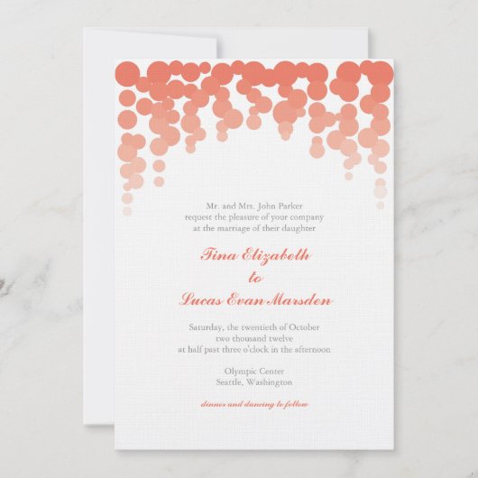 Einladung zur Hochzeit von Confetti (Vorderseite)