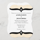 Einladung zur Hochzeit von Cream Ivory White Herri (Vorne/Hinten)