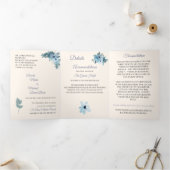 Einladung zur Hochzeit von Dreifach blaublauer Flo (Innenseite)